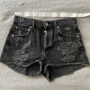 AGolde Jaden High Rise Cut Off in Cliche